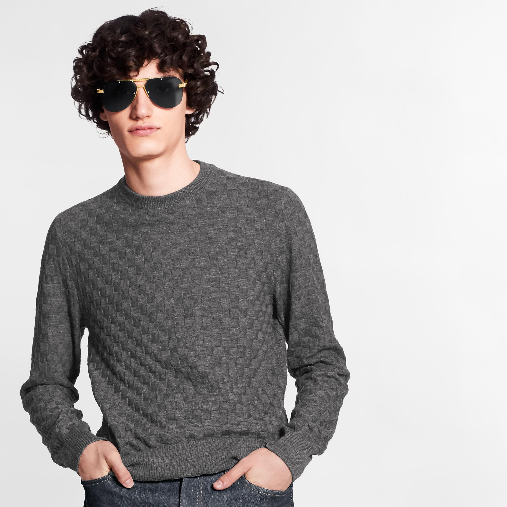  Ready to Wear Prendas tejidas y sudaderas Jersey Damier de cuello redondo | Louis Vuitton ® (Ampliar producto)