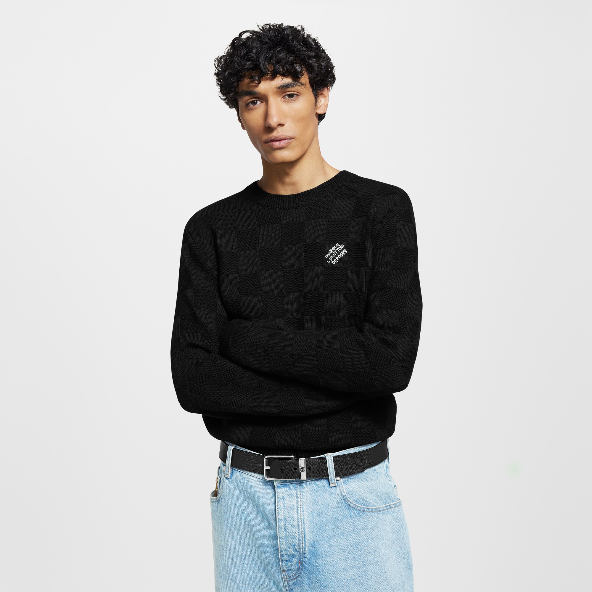  Ready to Wear Prendas tejidas y sudaderas Jersey Damier en lana | Louis Vuitton ® (Ampliar producto)