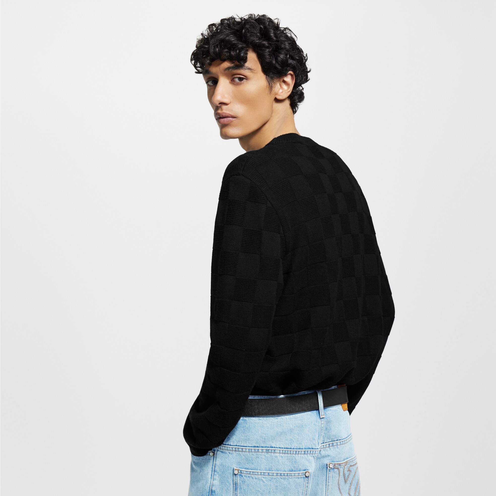  Ready to Wear Prendas tejidas y sudaderas Jersey Damier en lana | Louis Vuitton ® (Ampliar producto)