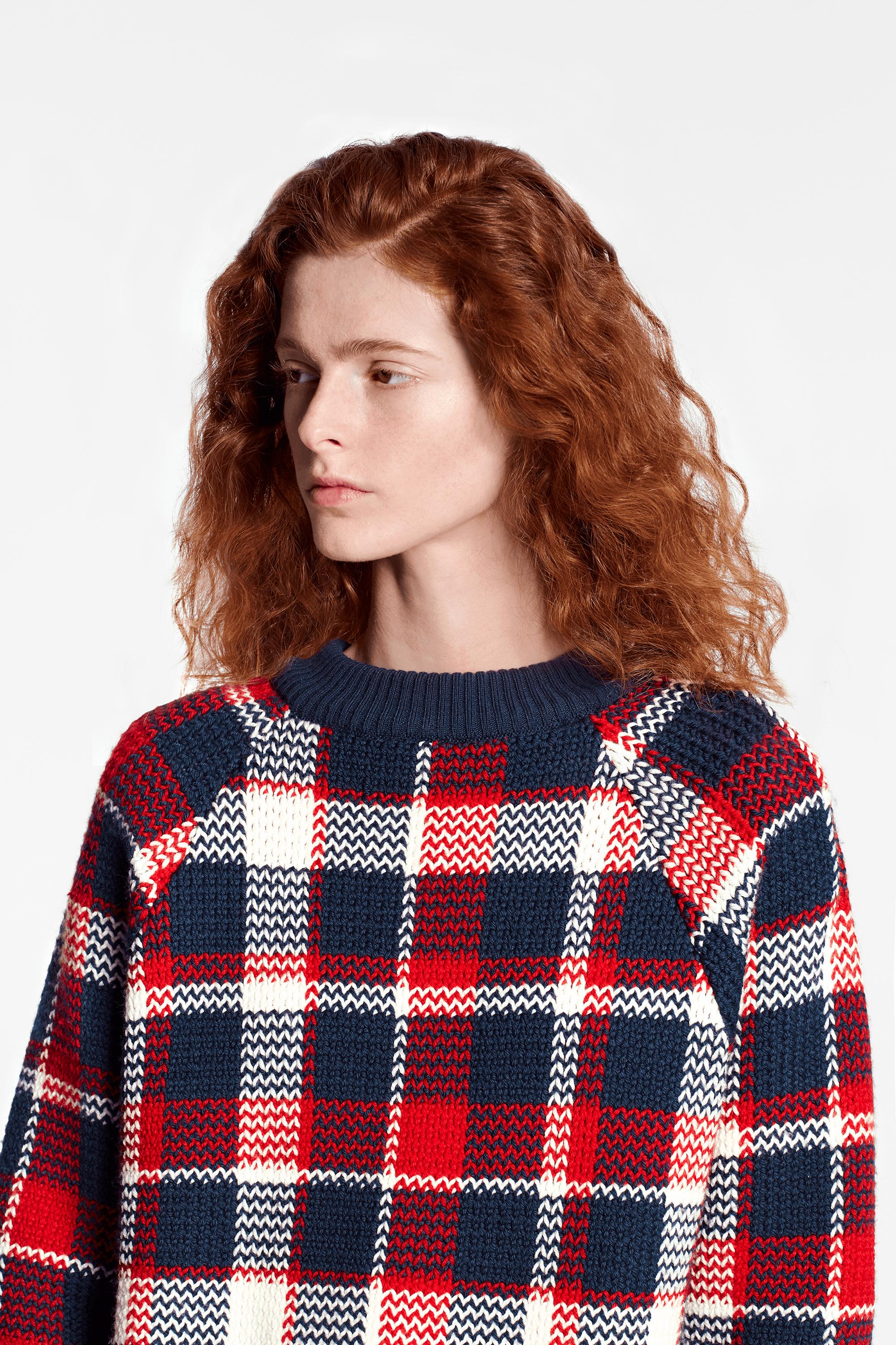  Discontinued Product Obs 1 Jersey de cuadros con manga raglán | Louis Vuitton ® (Ampliar producto)