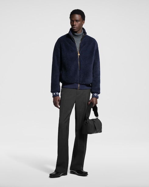 Prêt-à-Porter Tout le Prêt-à-Porter Blouson en polaire avec patch en cuir | Louis Vuitton ®