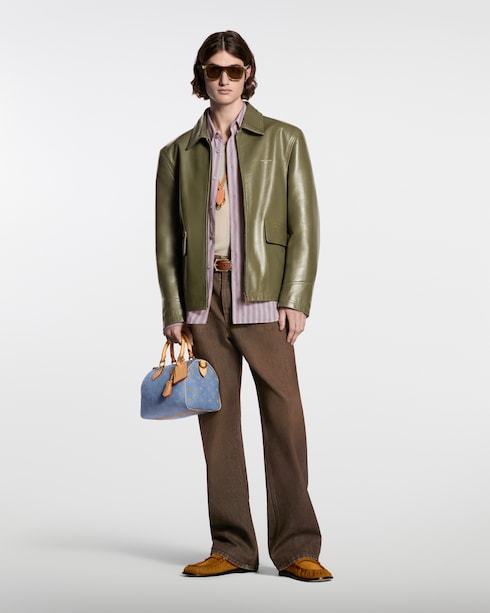 High-End Ready-to-Wear } Jaqueta de Couro com Z�per | Louis Vuitton ®