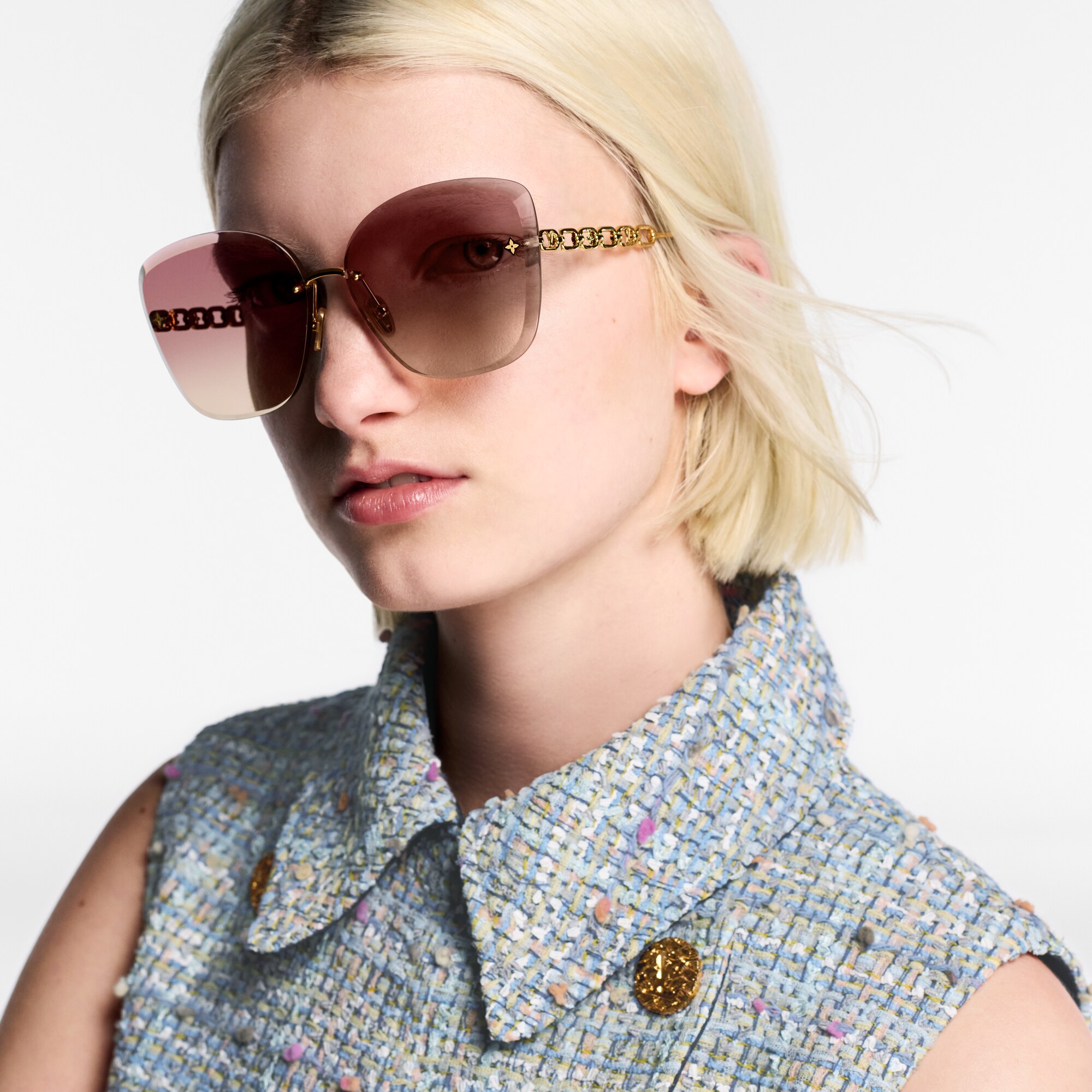 S00 Accesorios Lentes de sol Lentes de sol LV Jewel Round cat-eye | Louis Vuitton ® (Ampliar producto)