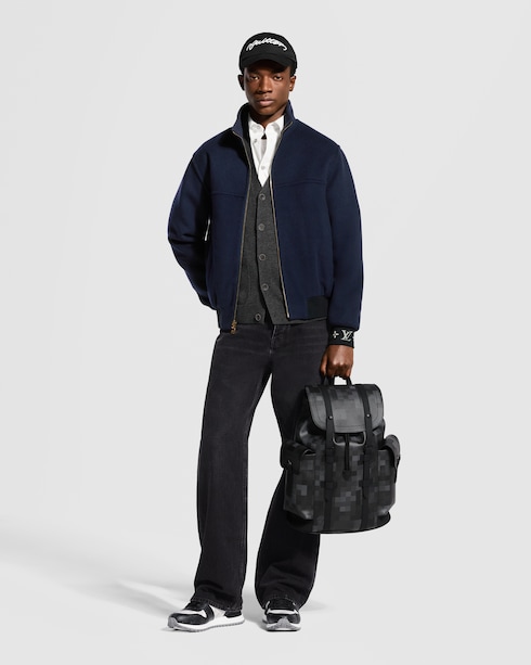 For Men New Formal LV Blason Double Face Wool-Silk Blend Reversible Blouson | Louis Vuitton ®