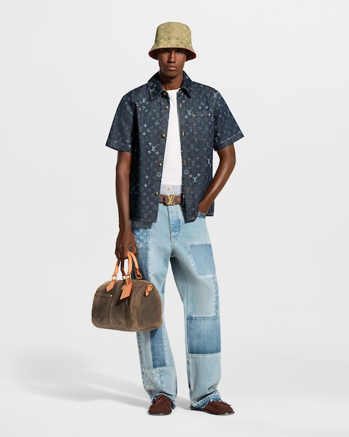 Monogram Denim Accessories Belts LV Initiales Monogram Denim 40mm Belt | Louis Vuitton ®