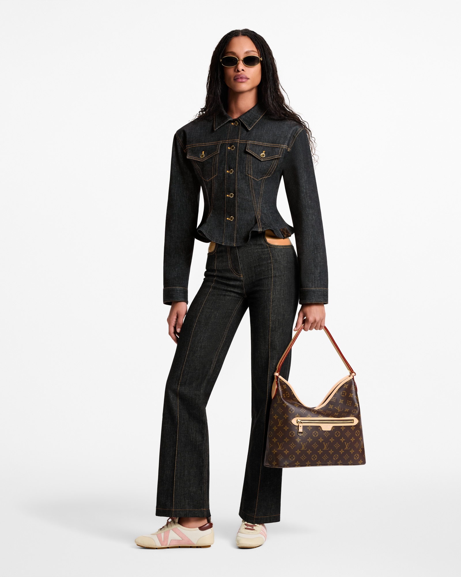 Louis Vuitton Lv script metal round sunglasses LV Script Metal Round Sunglasses S00 - Women - Accessories  main image 4
