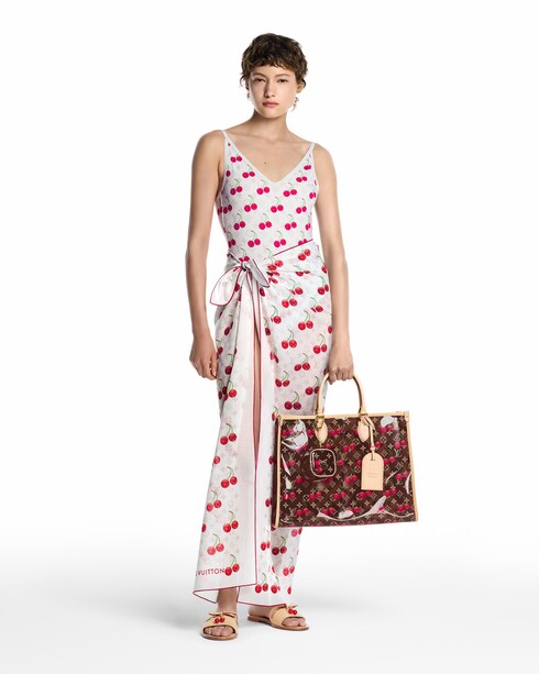 S00 Accessoires Châles et Étoles LV x TM - Châle Monogram Cerise | Louis Vuitton ®