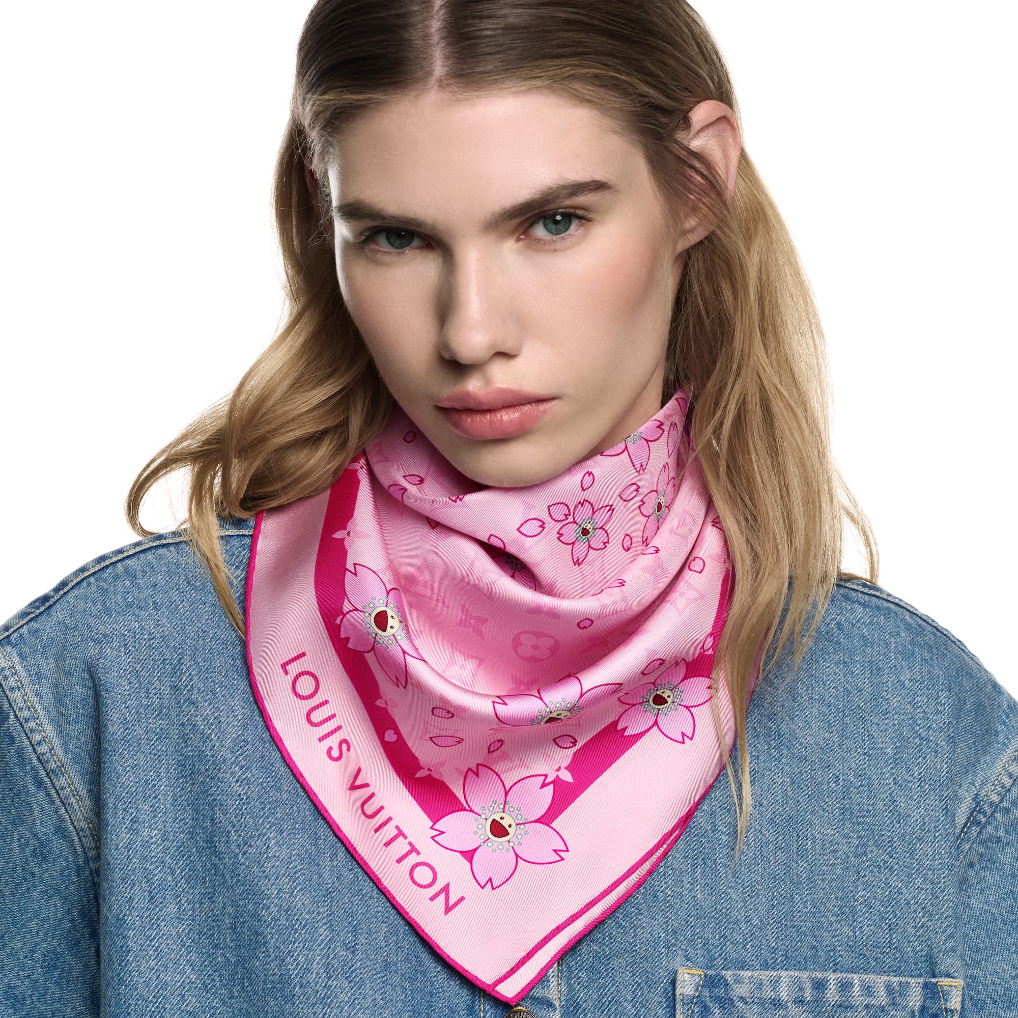 S00 Accesorios Pañuelos de seda y bandanas LV x TM pañuelo Monograma Cherry Blossom de 70 cm | Louis Vuitton ® (Ampliar producto)