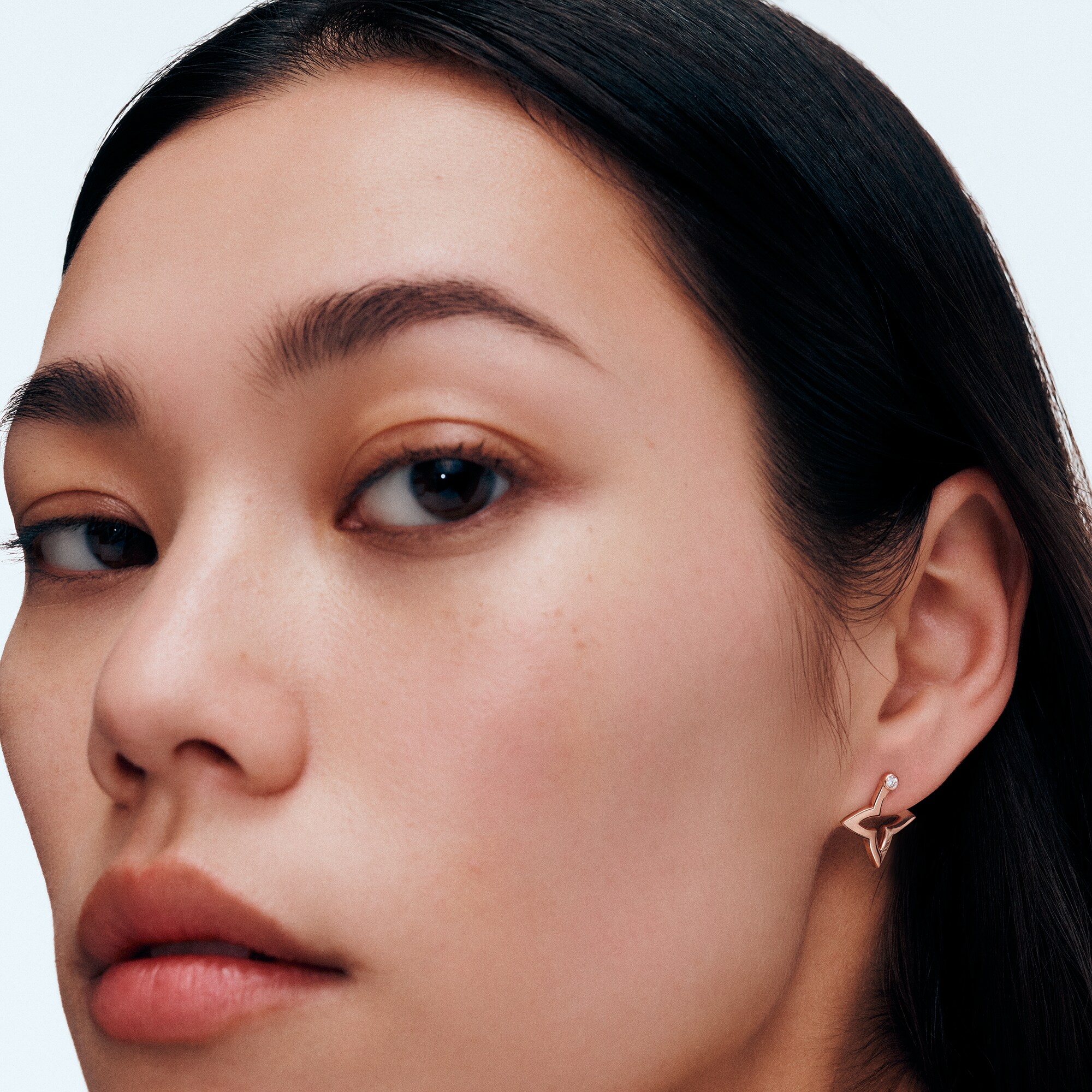  Categorías Aretes Mini aretes de aro Ombre Blossom en oro rosa y diamantes | Louis Vuitton ® (Ampliar producto)