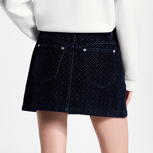 Ready-to-Wear Novedades de Ready-To-Wear Minifalda Nanograma de terciopelo flocado | Louis Vuitton ® (Ampliar producto)