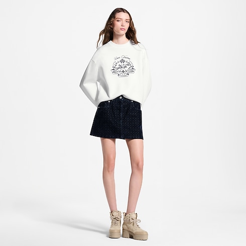 Ready-to-Wear Novedades de Ready-To-Wear Minifalda Nanograma de terciopelo flocado | Louis Vuitton ® (Ampliar producto)