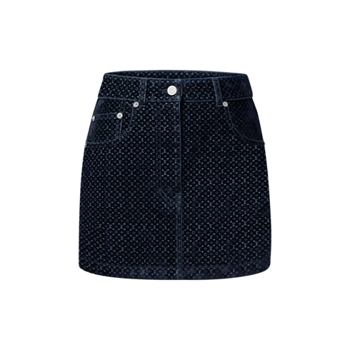 Ready-to-Wear Novedades de Ready-To-Wear Minifalda Nanograma de terciopelo flocado | Louis Vuitton ® (Ampliar producto)
