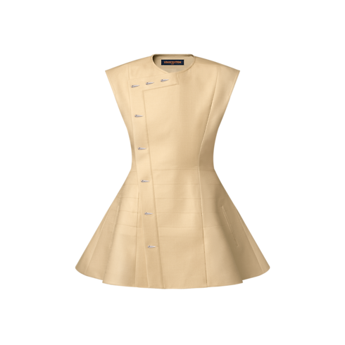 Ready to Wear Vestidos Minivestido asimétrico con botones | Louis Vuitton ® (Ampliar producto)