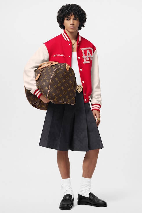 Ready-to-Wear Casacos e Agasalhos Jaqueta Varsity em Mix de Couros | Louis Vuitton ®