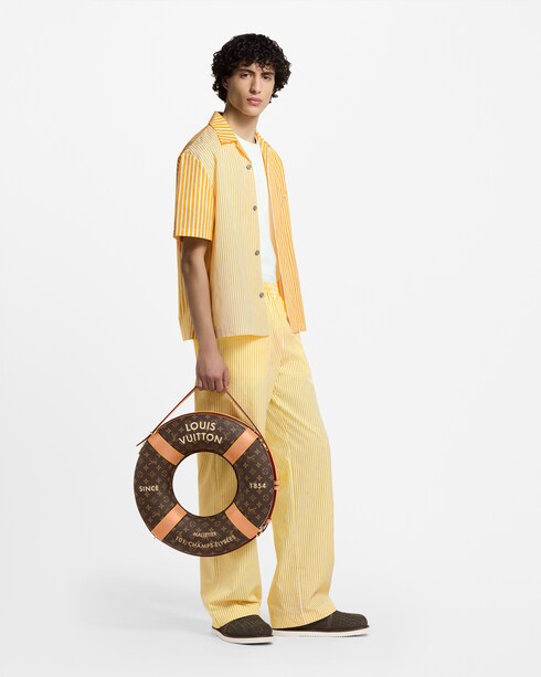 Prêt-à-Porter Pantalons Pantalon taille élastique à rayures et Monogram | Louis Vuitton ®