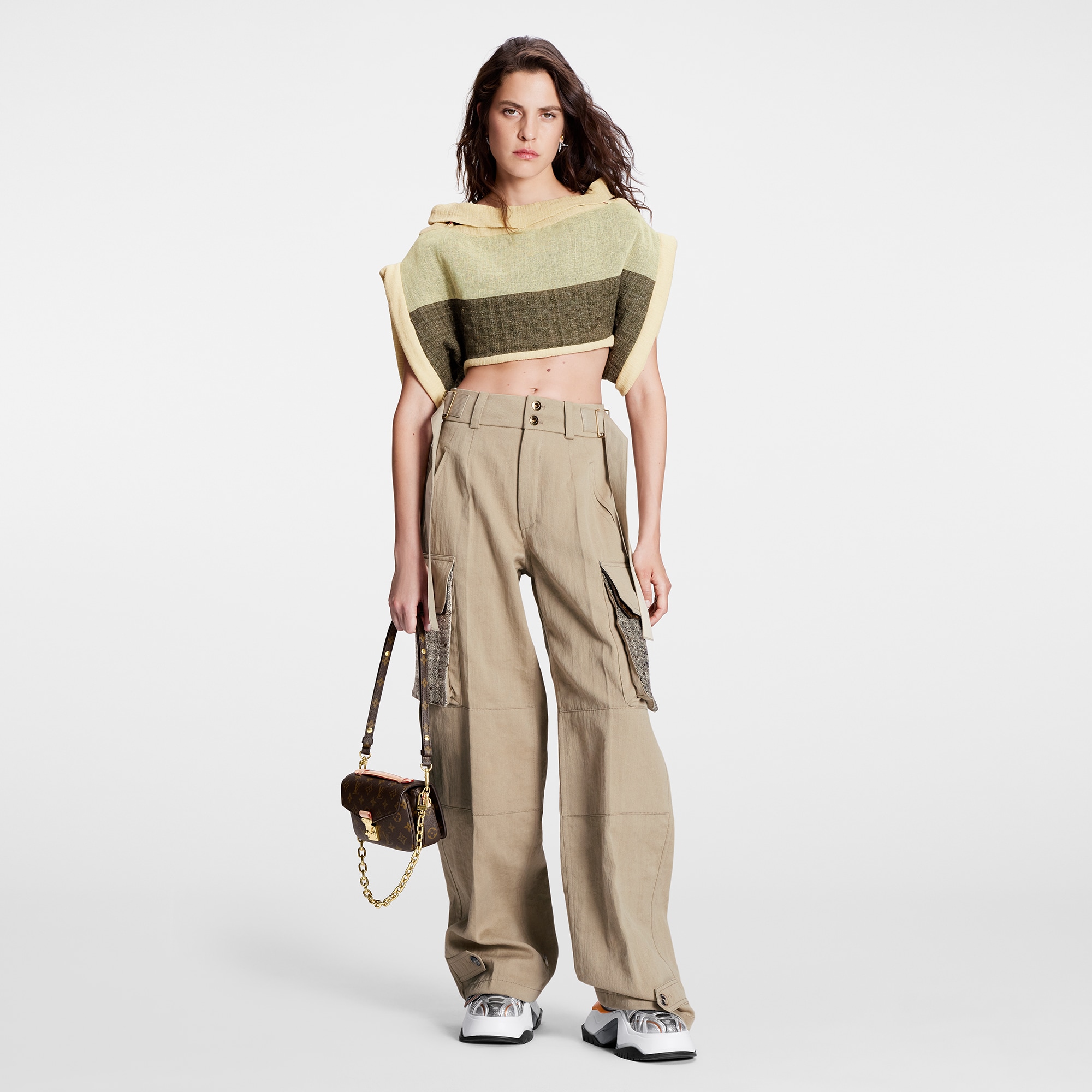  Discontinued Product Obs 7 Pantalón cargo en algodón y lino | Louis Vuitton ® (Ampliar producto)