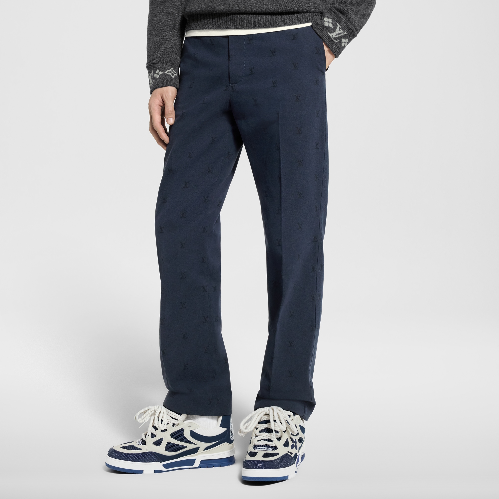  Ready to Wear Pantalones Pantalón chino de algodón con motivo LV Blason | Louis Vuitton ® (Ampliar producto)