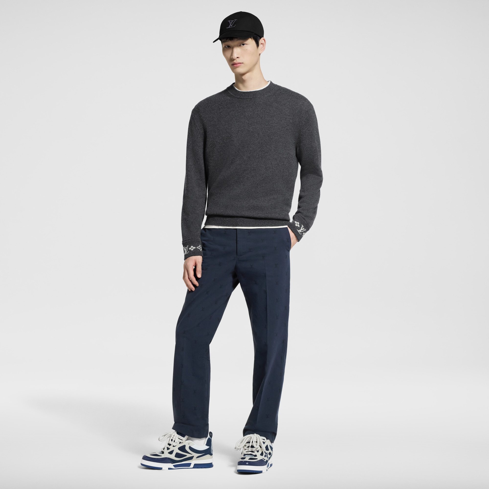 Ready to Wear Pantalones Pantalón chino de algodón con motivo LV Blason | Louis Vuitton ® (Ampliar producto)