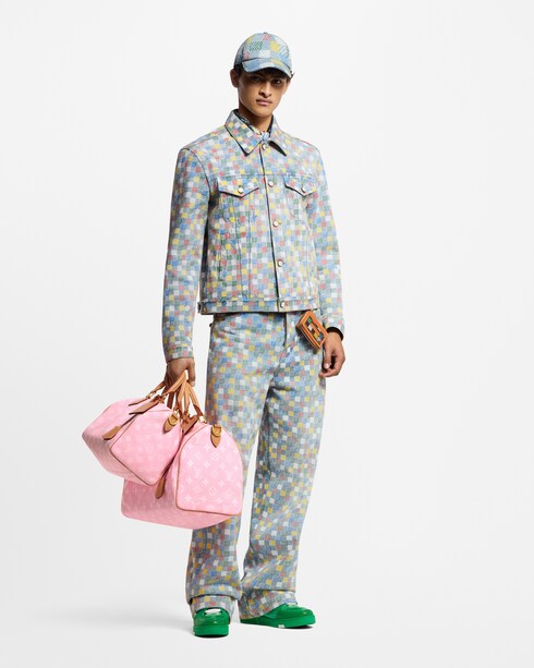 Ready to Wear Mezclilla Pantalón de pernera ancha en denim Damier | Louis Vuitton ®