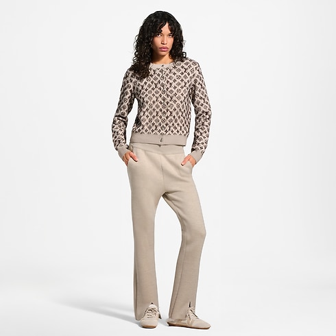 Novedades de Mujer } Pantalón de punto con bajo dividido Monograma | Louis Vuitton ® (Ampliar producto)