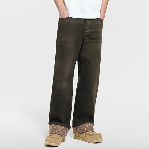 Ready to Wear Mezclilla Pantalón denim encerado con detalles distintivos | Louis Vuitton ® (Ampliar producto)