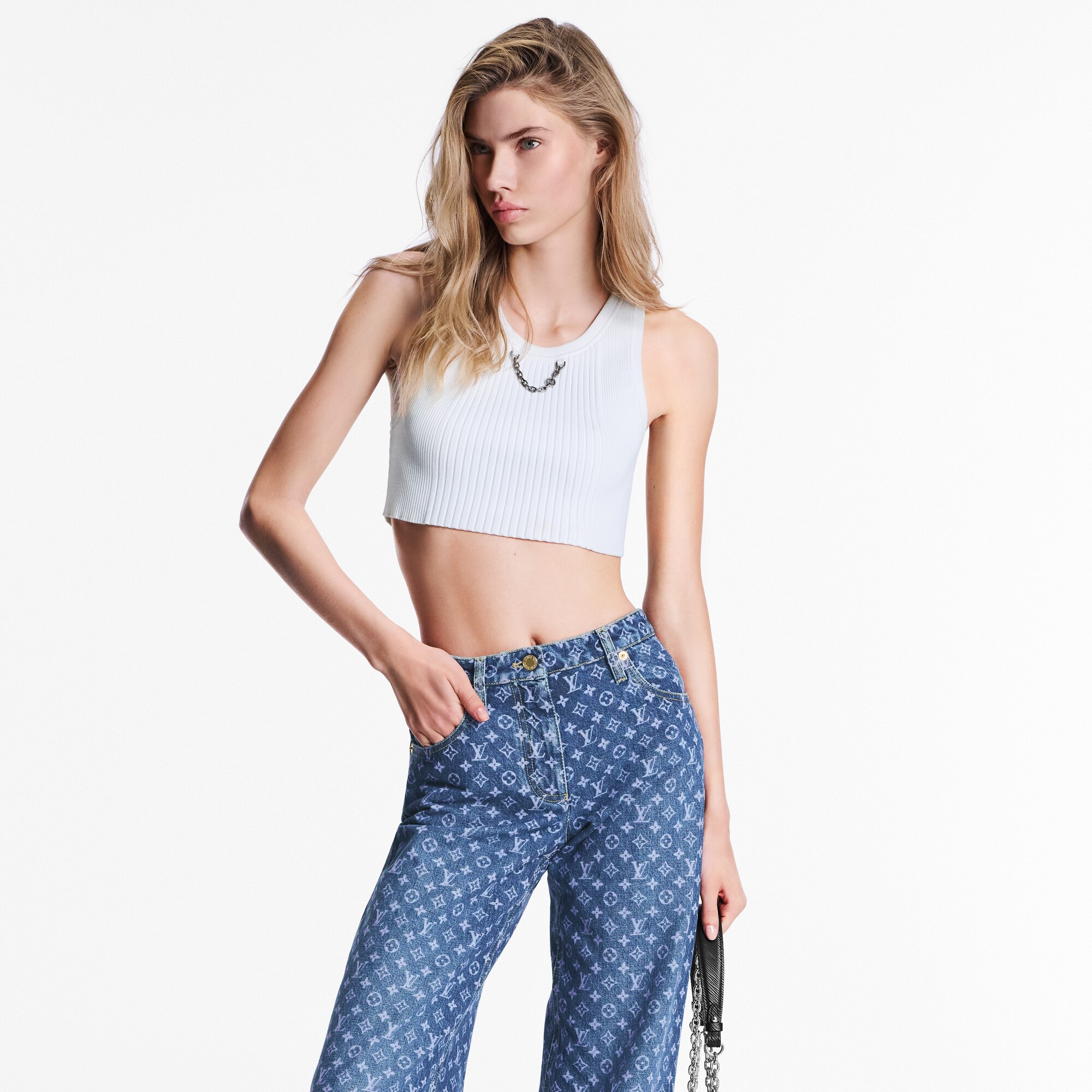  Ready to Wear Pantalones Pantalón denim Monograma acampanado | Louis Vuitton ® (Ampliar producto)