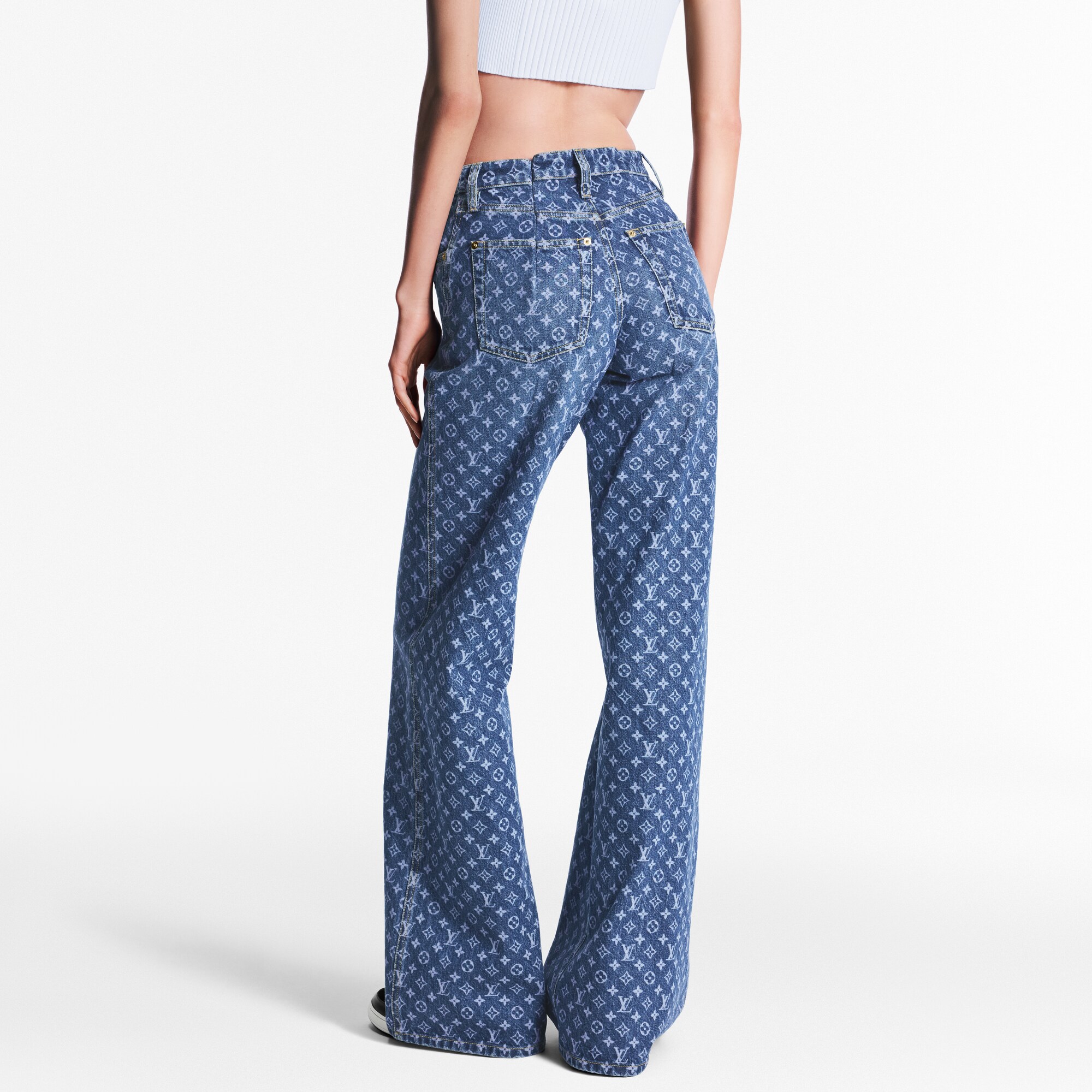  Ready to Wear Pantalones Pantalón denim Monograma acampanado | Louis Vuitton ® (Ampliar producto)