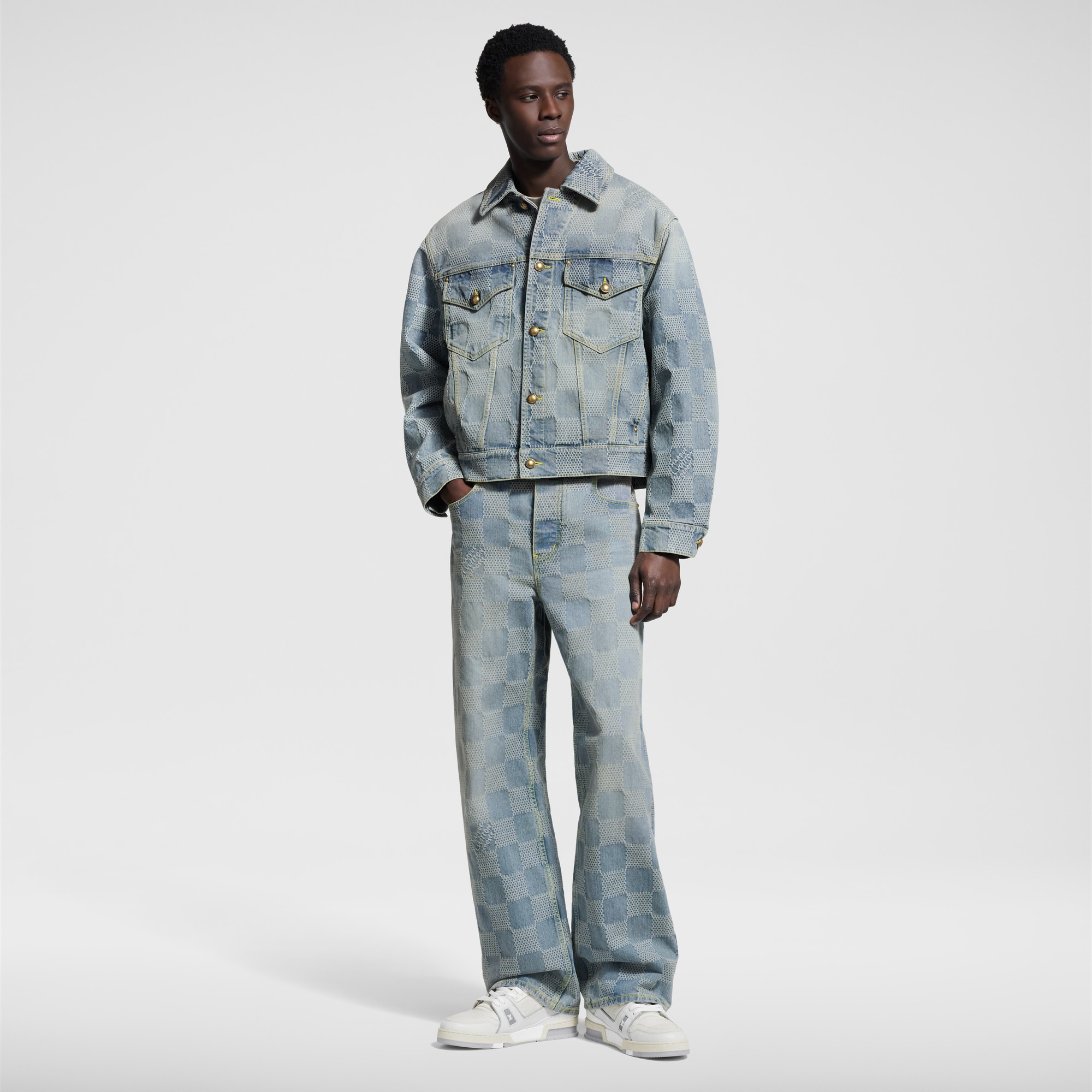  Ready to Wear Mezclilla Pantalón skate en denim Damier | Louis Vuitton ® (Ampliar producto)