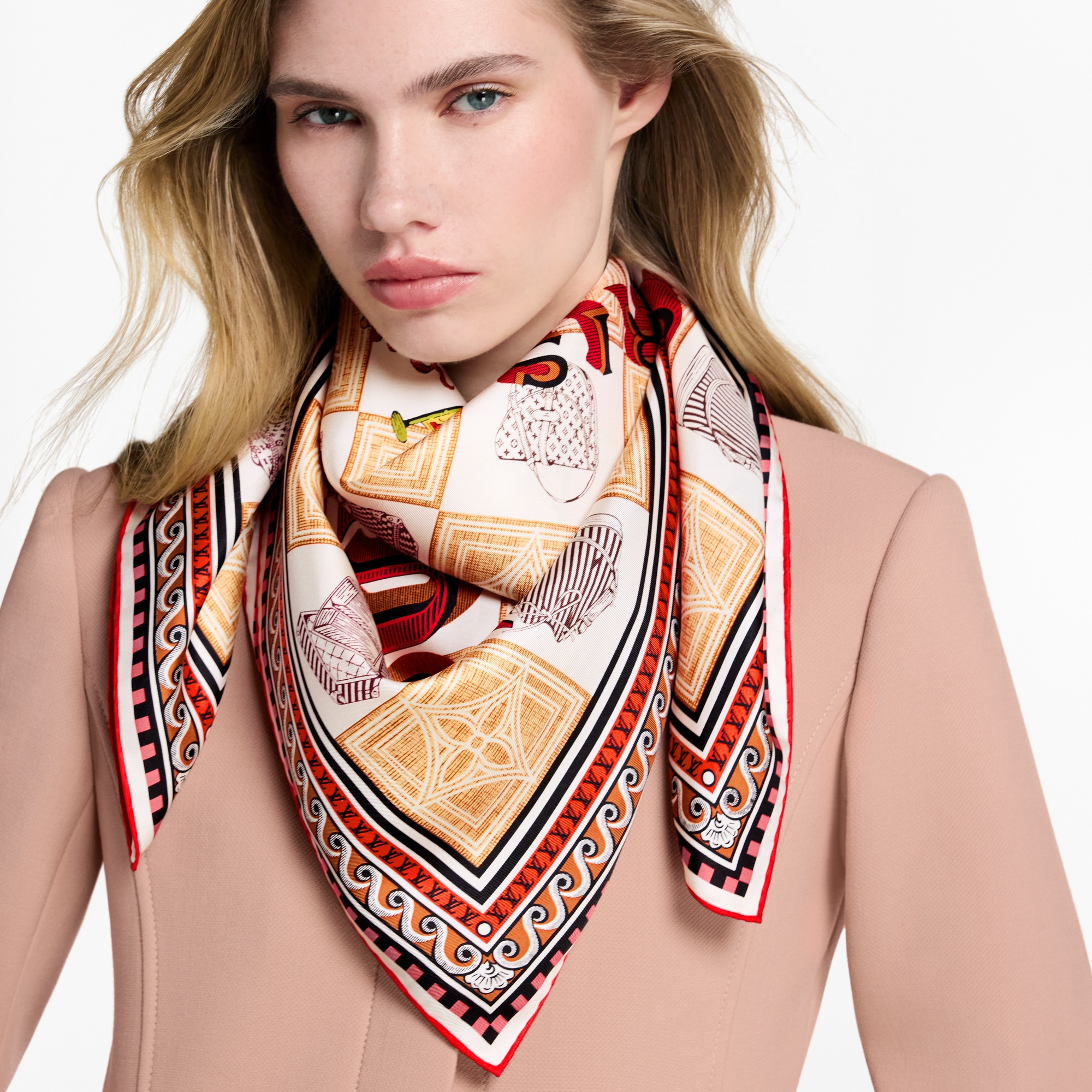 S00 Accesorios Pañuelos de seda y bandanas Pañuelo Damiergram 90 | Louis Vuitton ® (Ampliar producto)