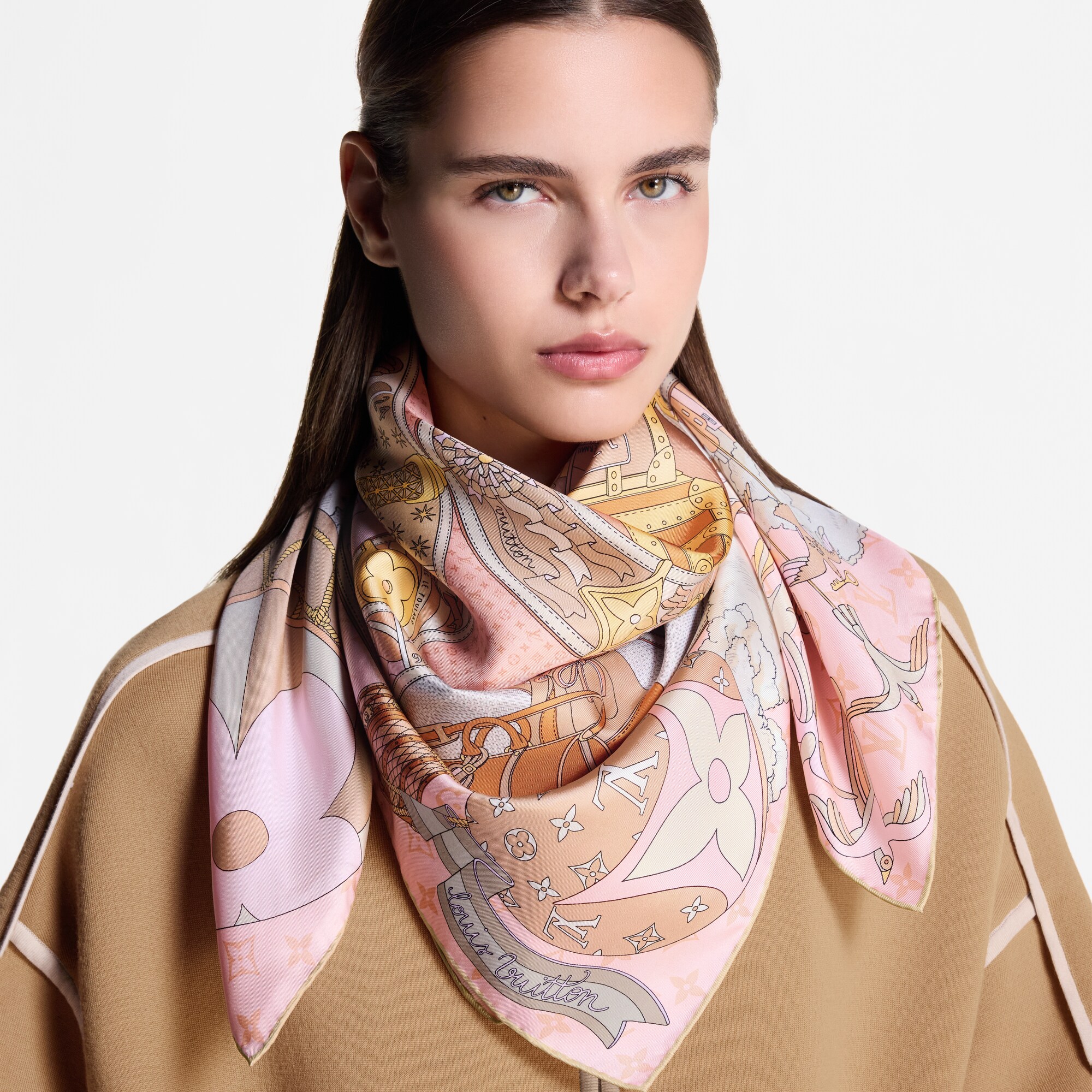 S00 Accesorios Pañuelos de seda y bandanas Pañuelo LV Journey 90 | Louis Vuitton ® (Ampliar producto)
