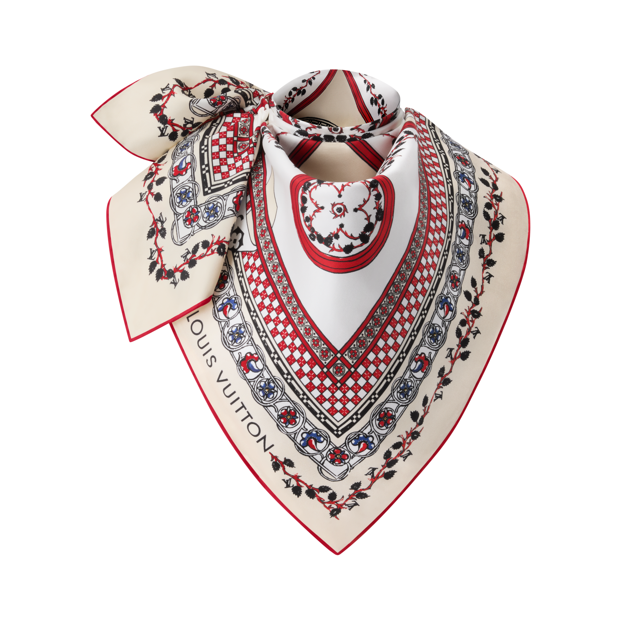 S00 Accesorios Pañuelos de seda y bandanas Pañuelo LV Medieval Flowers 90 | Louis Vuitton ® (Ampliar producto)