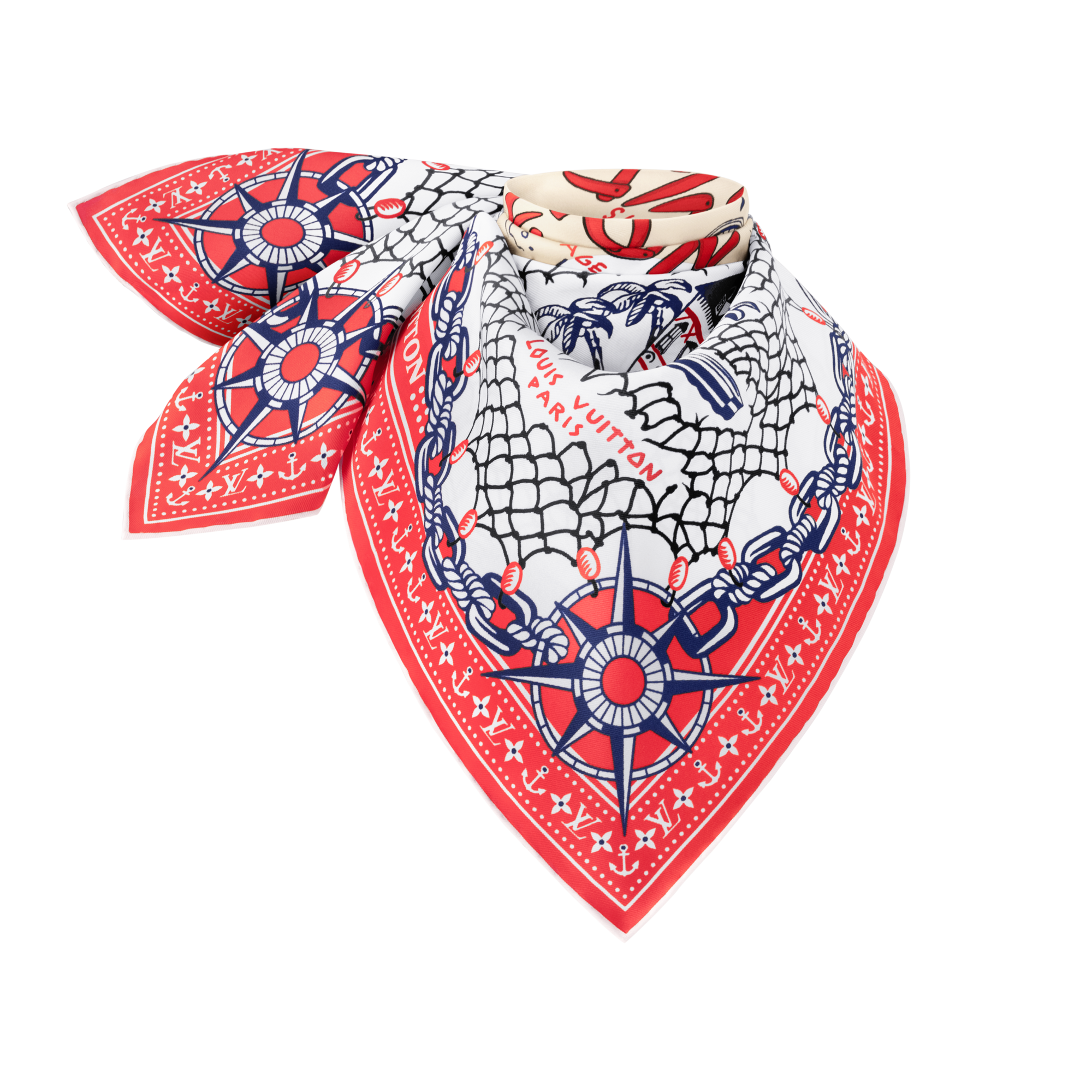 S00 Accesorios Pañuelos de seda y bandanas Pañuelo LV Ocean Treasure Map 70 | Louis Vuitton ® (Ampliar producto)
