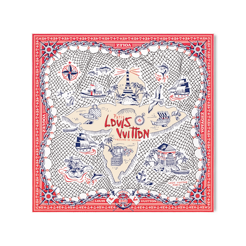S00 Accesorios Pañuelos de seda y bandanas Pañuelo LV Ocean Treasure Map 70 | Louis Vuitton ® (Ampliar producto)