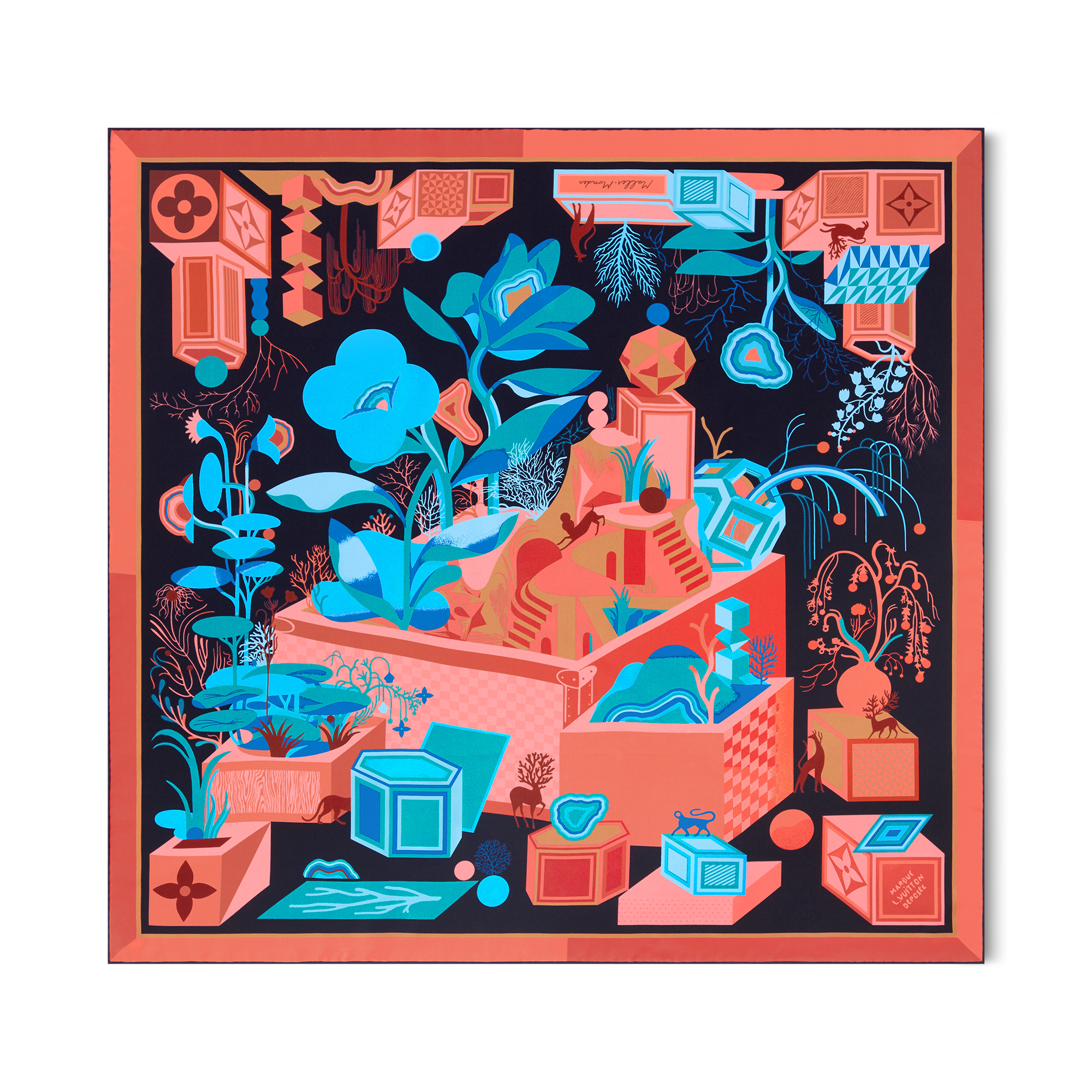 S00 Accesorios Pañuelos de seda y bandanas Pañuelo Malles Monde 90 | Louis Vuitton ® (Ampliar producto)