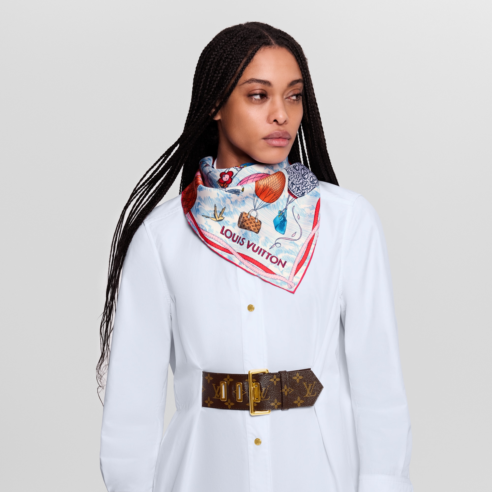 S00 Accesorios Pañuelos de seda y bandanas Pañuelo Up And Away de 90 centímetros | Louis Vuitton ® (Ampliar producto)