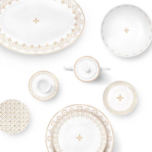 Hogar y Art of Dining Art of Dining Plato ovalado Flor Monograma Tile | Louis Vuitton ® (Ampliar producto)