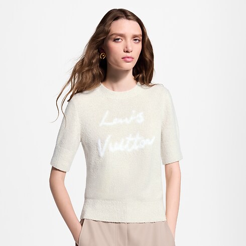 Ready-to-Wear Prendas Tejidas Playera con logotipo en cursiva | Louis Vuitton ® (Ampliar producto)