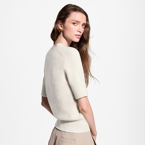 Ready-to-Wear Prendas Tejidas Playera con logotipo en cursiva | Louis Vuitton ® (Ampliar producto)