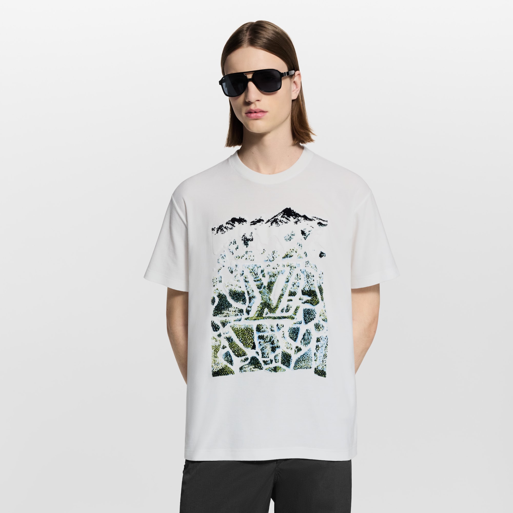 Ready to Wear Camisetas y camisas tipo polo Playera con motivo en Jacquard de terciopelo | Louis Vuitton ® (Ampliar producto)