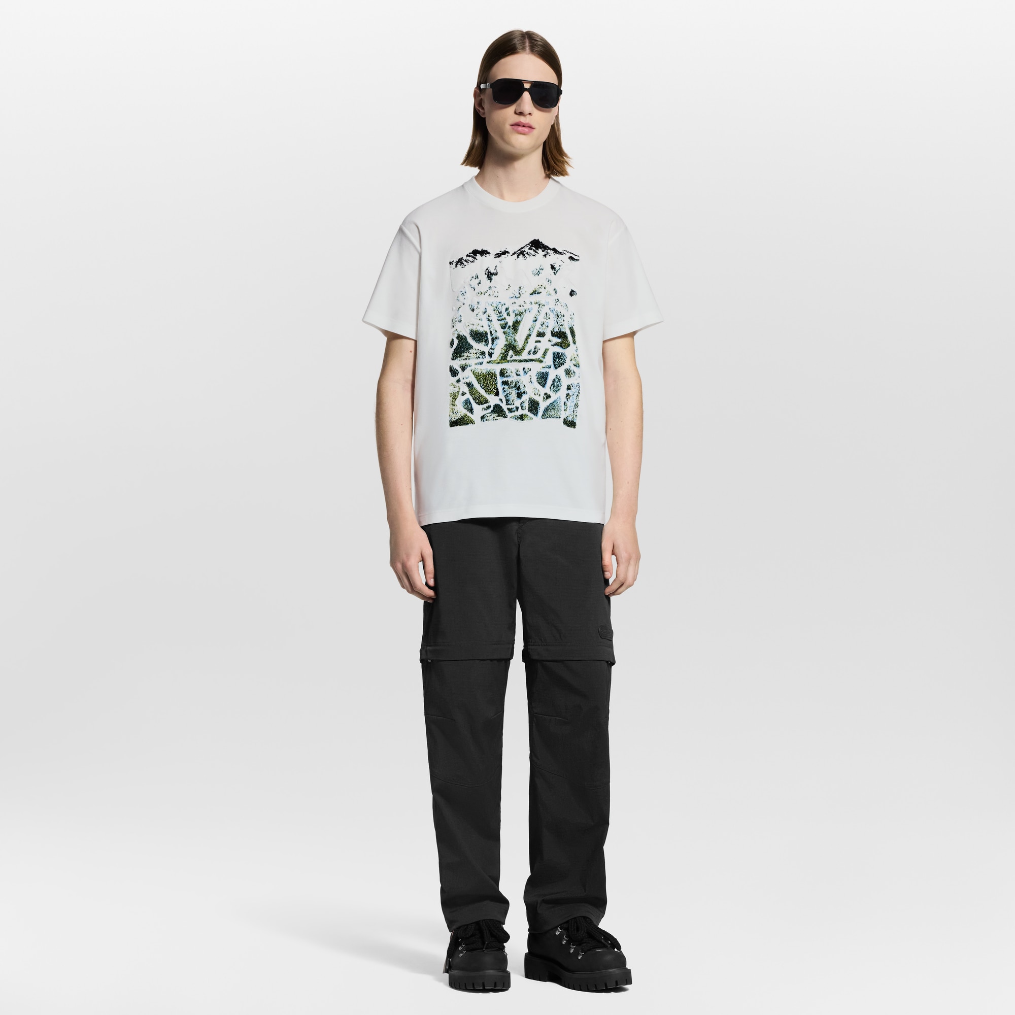  Ready to Wear Camisetas y camisas tipo polo Playera con motivo en Jacquard de terciopelo | Louis Vuitton ® (Ampliar producto)