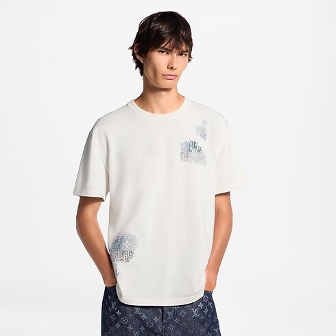 Playera de cuello redondo y manga corta vista recortada
