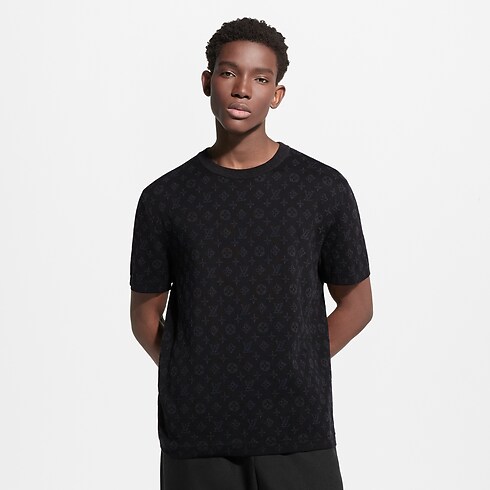 Playera de manga corta Monograma en tejido Jacquard vista recortada