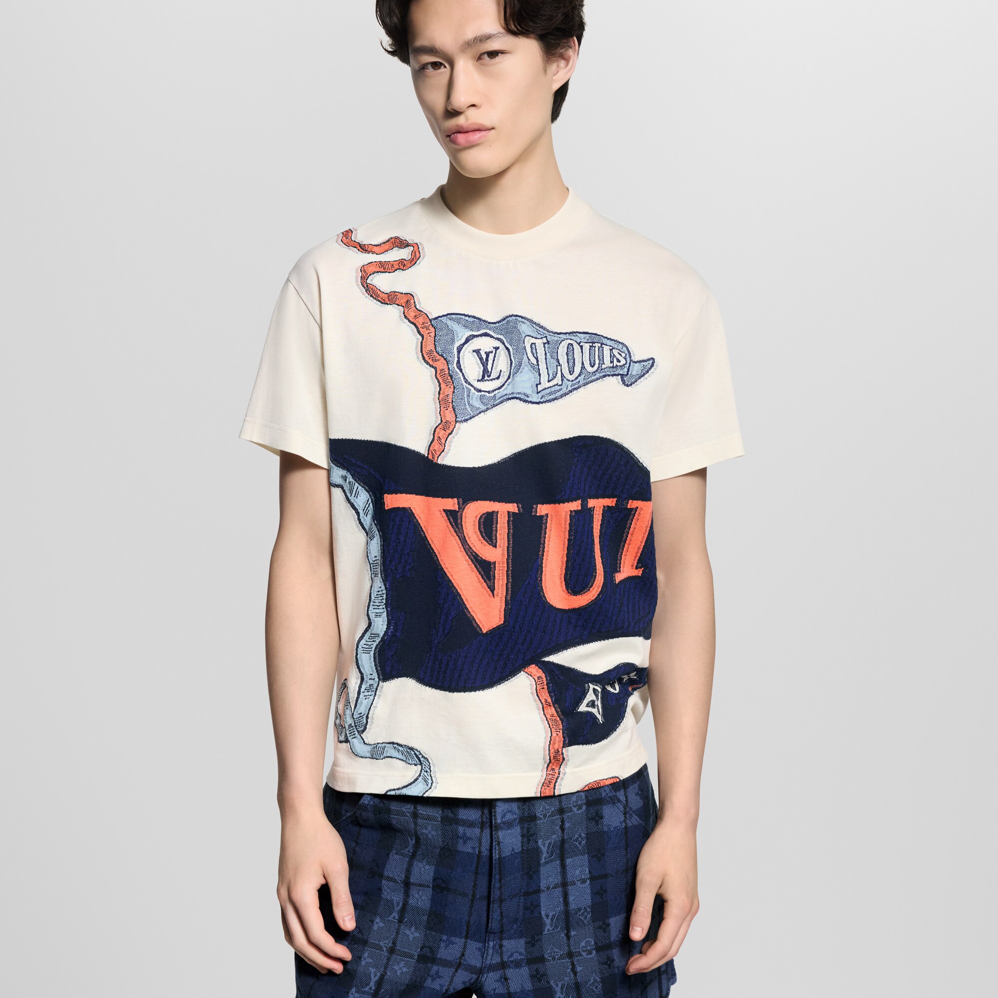  Ready to Wear Camisetas y camisas tipo polo Playera gráfica en intarsia | Louis Vuitton ® (Ampliar producto)