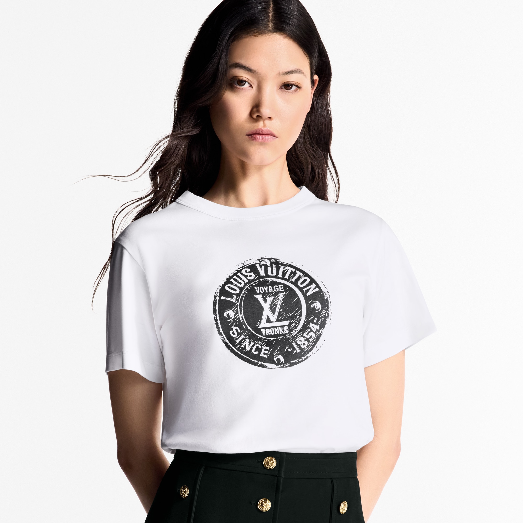  Ready to Wear Tops Playera LV Stamp | Louis Vuitton ® (Ampliar producto)