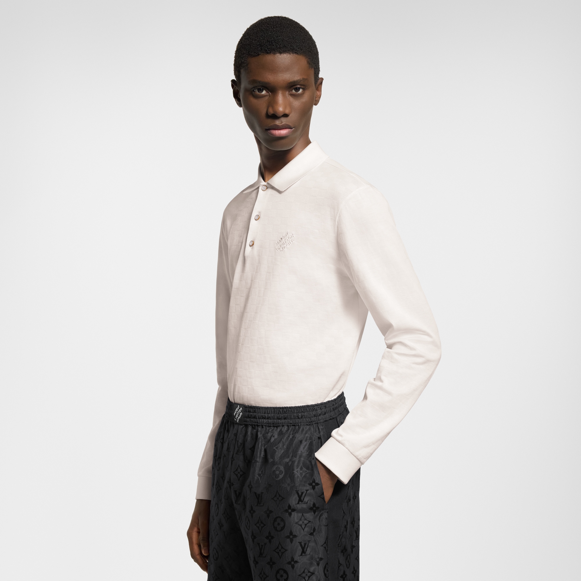  Ready to Wear Todo el Ready-To-Wear Polo Damier de manga larga | Louis Vuitton ® (Ampliar producto)