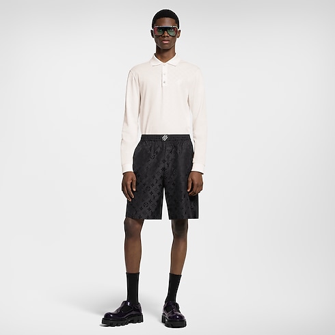 Para hombres Colección Primavera 2025 Polo Damier de manga larga | Louis Vuitton ® (Ampliar producto)