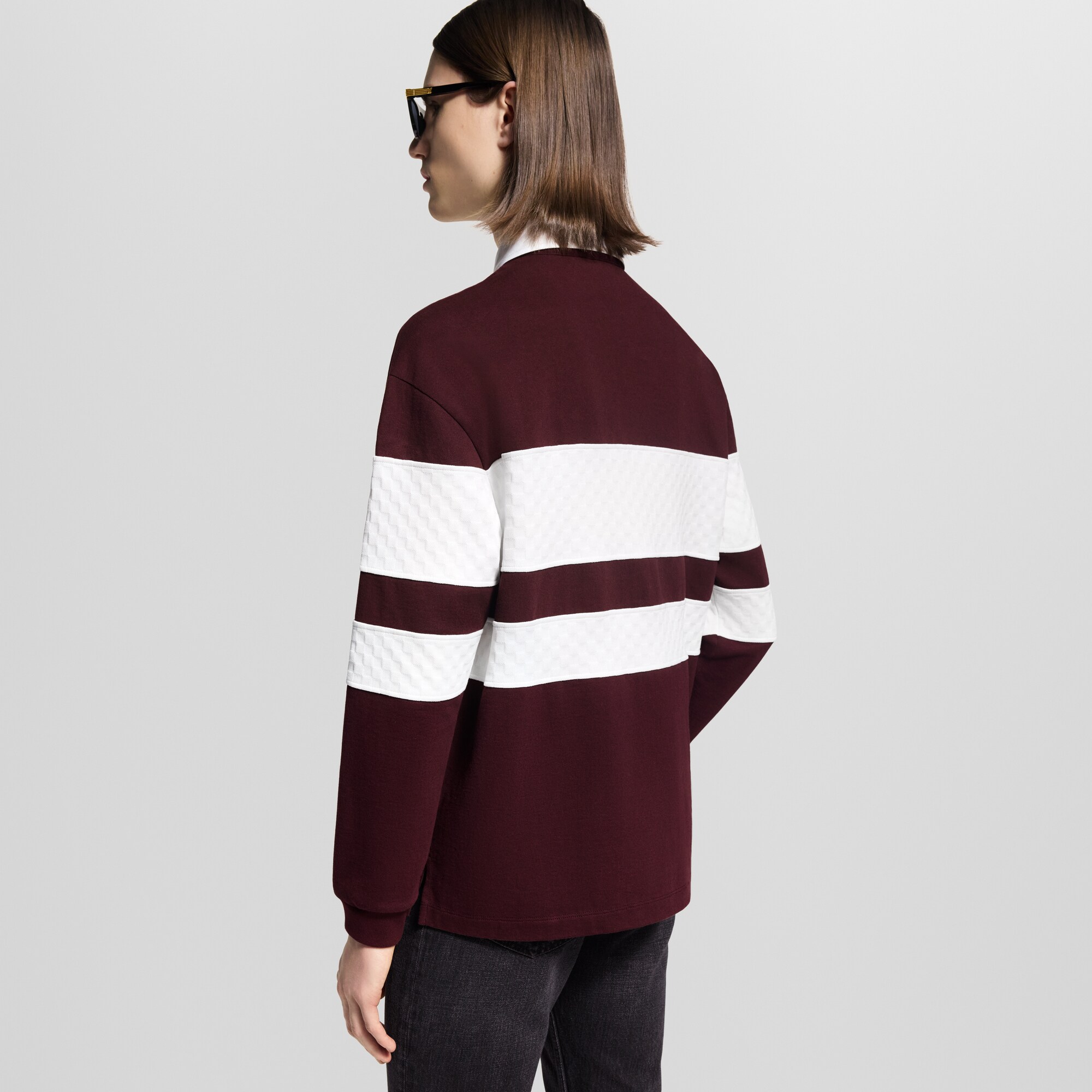  Ready to Wear Camisetas y camisas tipo polo Polo de manga larga con franjas Damier | Louis Vuitton ® (Ampliar producto)