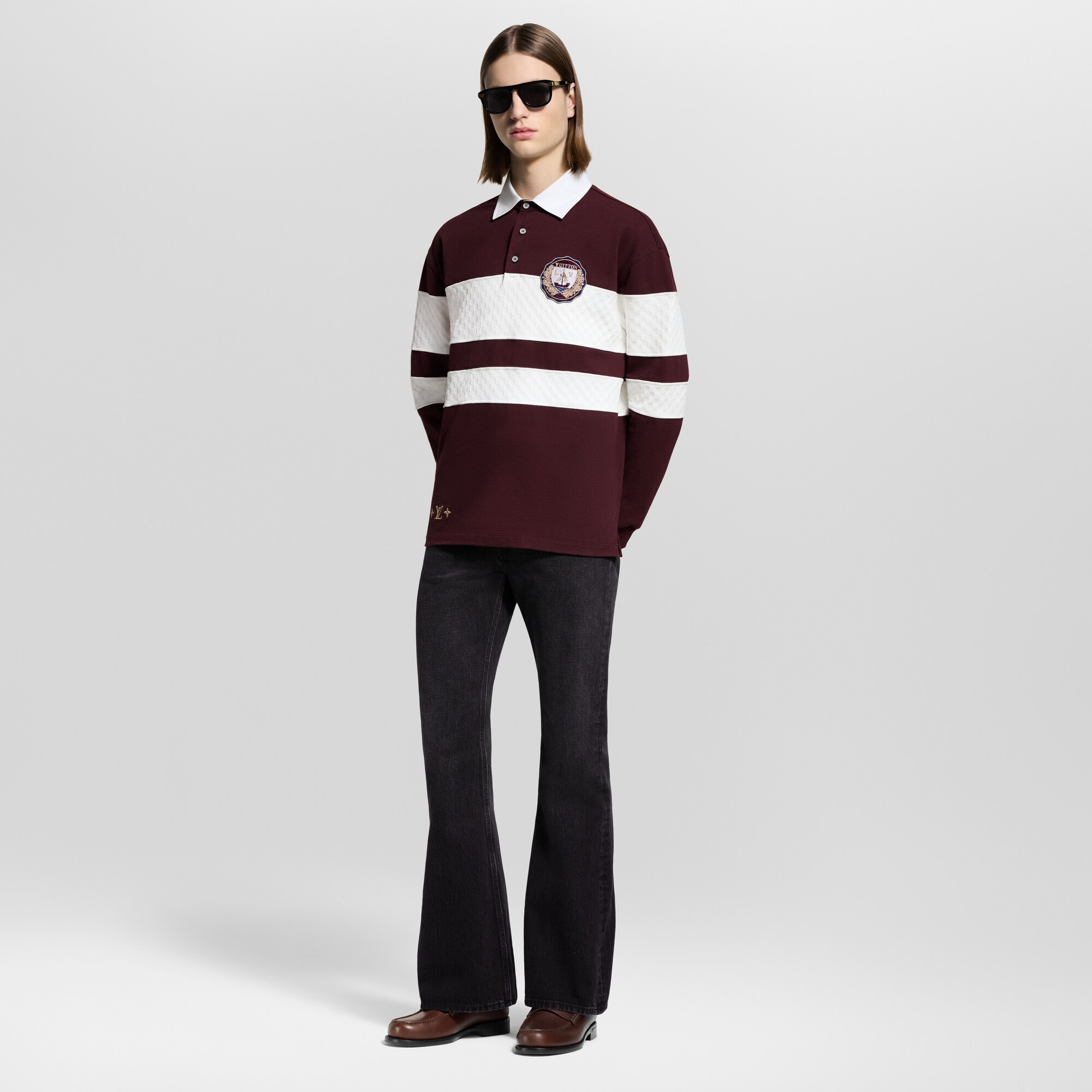  Ready to Wear Camisetas y camisas tipo polo Polo de manga larga con franjas Damier | Louis Vuitton ® (Ampliar producto)