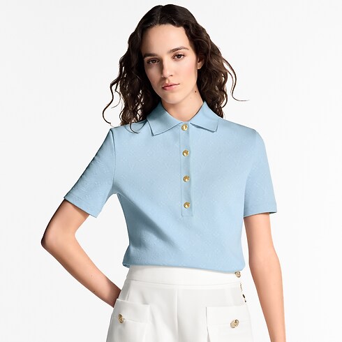 Ready to Wear Tops Polo de piqué con motivo Monograma | Louis Vuitton ® (Ampliar producto)
