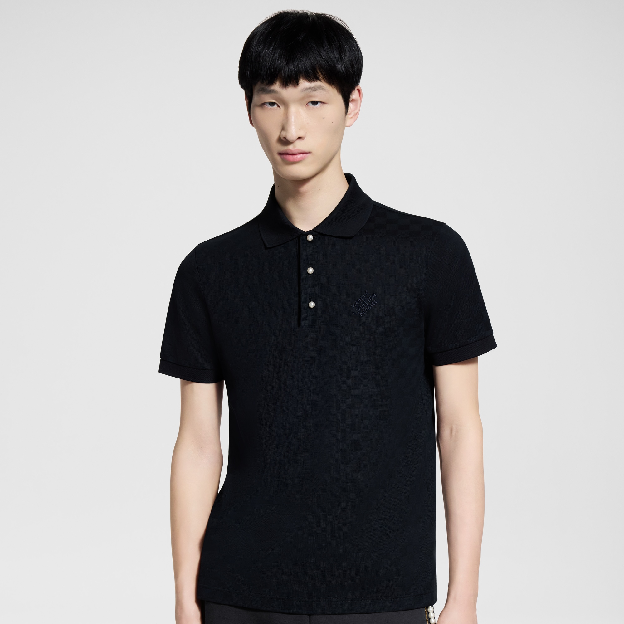  Ready to Wear Camisetas y camisas tipo polo Polo en piqué de algodón Damier | Louis Vuitton ® (Ampliar producto)